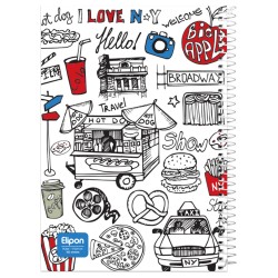 دفتر 100 برگ وزیری سیمی فانتزی جلد سخت