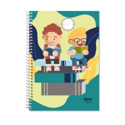 دفتر دوخط 60 برگ وزیری سیمی فانتزی