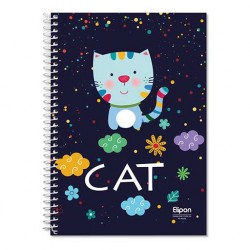 دفتر دوخط 40 برگ وزیری سیمی فانتزی