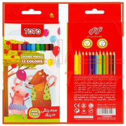 مداد رنگی 12 رنگ مقوایی
