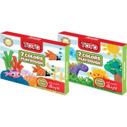 خمیر 7 رنگ مقوایی