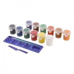 گواش 12 رنگ پپوسته بزرگ طلقی