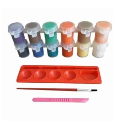 گواش 12 رنگ پپوسته بزرگ طلقی