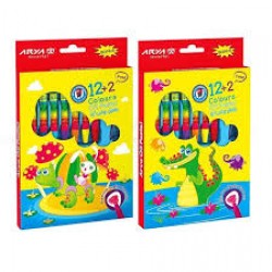 پاستل 12+2 رنگ مقوایی آریا